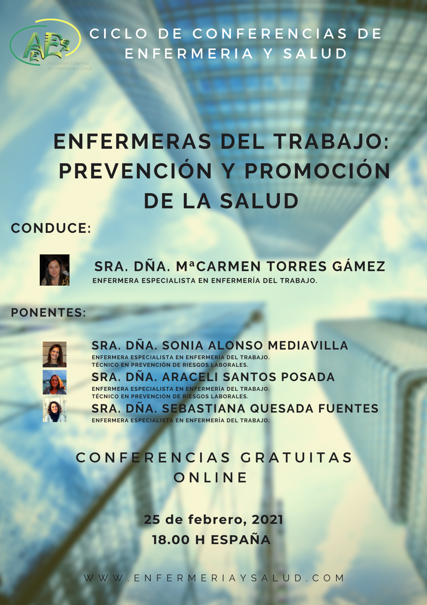 Webinar Enfermeras Del Trabajo Prevenci N Y Promoci N De La Salud Aet Asociaci N De